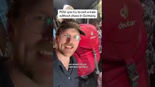 Exiting a Train in GERMANY #funny #germany