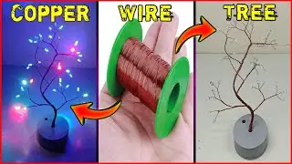 DIY Wire Tree | RGB LED Copper Wire Tree 🌴 Tutorial