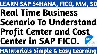 Cost Center and Profit Center Real Time Business Scenario in SAP S4HANA FICO