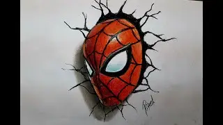 Easy 3d drawing for beginners | How to draw Spiderman | Explained step by step with Audio