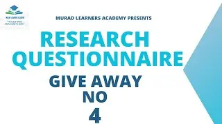 Research Questionnaire Give Away # 4 l How To Find Questionnaire l How To Research Questionnaire