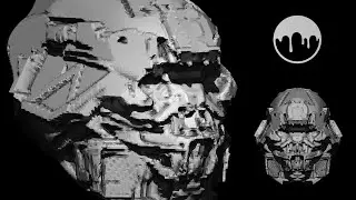 Cyber Samurai Helmet Sketch in 3D Coat - Timelapse with Commentary