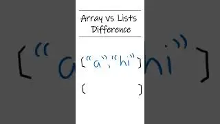 Array vs Lists Difference 