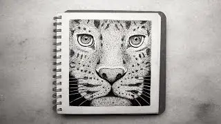 Amur Leopard: Ink Drawing Speedpaint