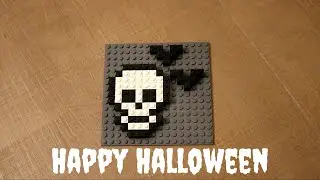 Lego: Pixel Art Tutorial: Happy Halloween: Skull and Bats
