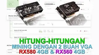 Hitung Hitungan Profit Rig Kere Hore 2 VGA rx580 dan rx560