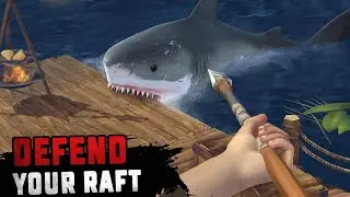 Survival on Raft Ocean Nomad Gameplay Walkthrough Part - 2 Killing All Sharks With Bo