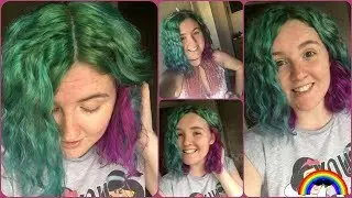 GREEN AND PURPLE HAIR! | How To