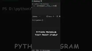 Code that Prints itself | Self Replicating Program | 