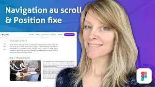 Figma - Prototype - Header et menu d'ancre fixes - Scroll to - Animate