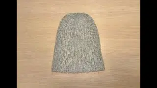 Простая легкая шапка из пуха норки крючком имитация вязки спицами crochet hat