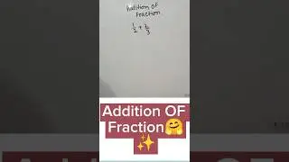 Most Easy Method Of Addition of Fraction.#maths #fsc #mathematics