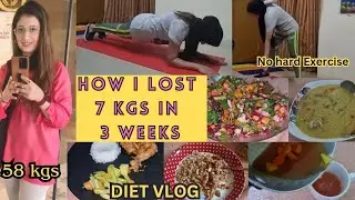How I lose 7 kgs in 3 weeks | Full Day Weight Loss diet plan | Weight loss Journey #loseweight