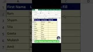 Computer video viral First Name last Name flash fill #shorts #viral #excel