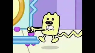 Wubbzy banging The Mr. Men Show Theme Song on the Goofy Gong 