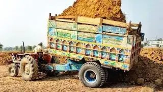 MF Massey Ferguson || Used tractors || oldest tractor with fully overload trolly