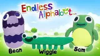 Endless Alphabet characters: Bean, Wiggle, Sam
