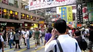 A walk in Mong Kok Street Hong Kong