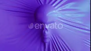 The Silhouette of a Human Skull Stretches Purple Latex. Horror Concept. 3d Render | Motion Graph...