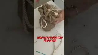 Peso de porta em juta para decorar a sua casa/ Além de útil muito fofo!