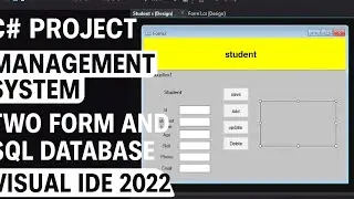 Visual ide 2022 C# with sql database MANAGEMENT SYSTEM project with two forms