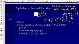Equivalence relations and Partitions