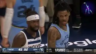 Ja Morant Shows Best Sportsmanship To Pat Beverley&KAT As He Collapses On Court !