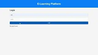 E Learning Platform  using PHP MySql