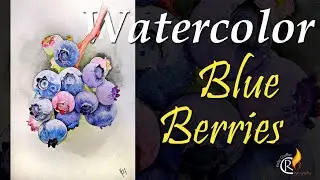 Blue Berries  – Watercolor process