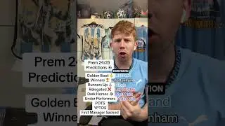 Premier League 24/25 Predictions 🤔 