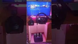 💯Logitechg29 Setup, Logitechg Driving force gt Setup in Pink light 🔥🔥🔥