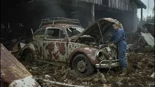 ASMR Car Restoration – Abandoned 1963 Beetle Barn Find Full Rebuild to Running Engine
