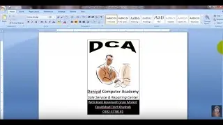 Lecture No 1 How to design a Visiting card in MS WORD By Daniyal Computer Academy Quaidabad
