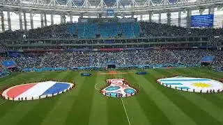 Начальначюя церемония в матче Уругвай-Франция .06.07.18. Стадион Нижний Новгород