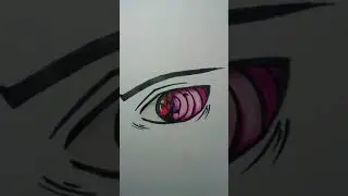 Drawing Sasuke's Mangekyo Sharingan & Rinnegan | Shorts #2