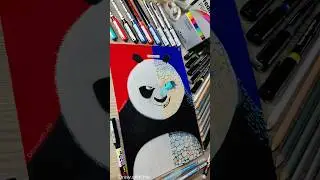 Giving my drawing a Glowup ✨ kung-fu panda🐼🥋 #art #foryou #viralvideo #foryoupage #draw #shorts