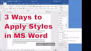 3 Ways to Apply Styles to Microsoft Word Text