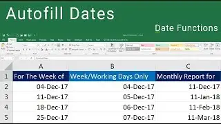 Autofill Dates in Excel