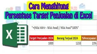 Cara Menghitung Persentase Target Penjualan di Excel
