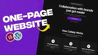 Designing a One-Page Website with Elementor and WordPress