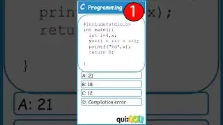 #8- C Multiple Choice Quiz with explanation | C Programming Quiz | 
