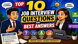 Top 10 Job Interview Questions and Best Answers 2023 - English Speaking Conversation