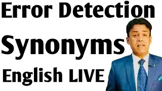 Synonyms and Error Detection || English Live ||