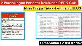 2 Perankingan Penentu Kelulusan Seleksi PPPK Guru 2024 ~ Nilai Tinggi Tidak Menjamin LULUS PPPK 2024
