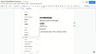 Changing Font on Google Docs