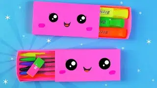 How to make a pencil case out of paper. DIY home and school stationery. Origami pen box