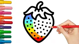 Bolalar uchun qulupnayni qanday chizish mumkin How to draw Strawberry for kids