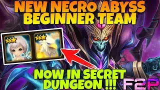 F2P NECRO ABYSS HARD BEGINNER TEAM WITH NEW SECRET DUNGEON MONSTER !!! SUMMONERS WAR
