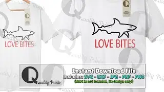 Clothing Design Preview - love bites sharkcupid valentineholiday - SVG, DXF, JPG, PDF, PNG