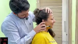 Unblocking her chest from huge knost-ASMR chiro, health cooking 19